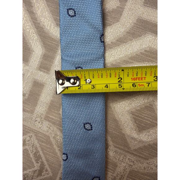 Brooks Brothers 346 Men’s Tie Geometric Blue pure Silk Made in USA Necktie - Picture 5 of 7